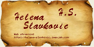 Helena Slavković vizit kartica